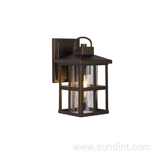 Lantern Style Steel Outdoor Lamp Wall Sconce